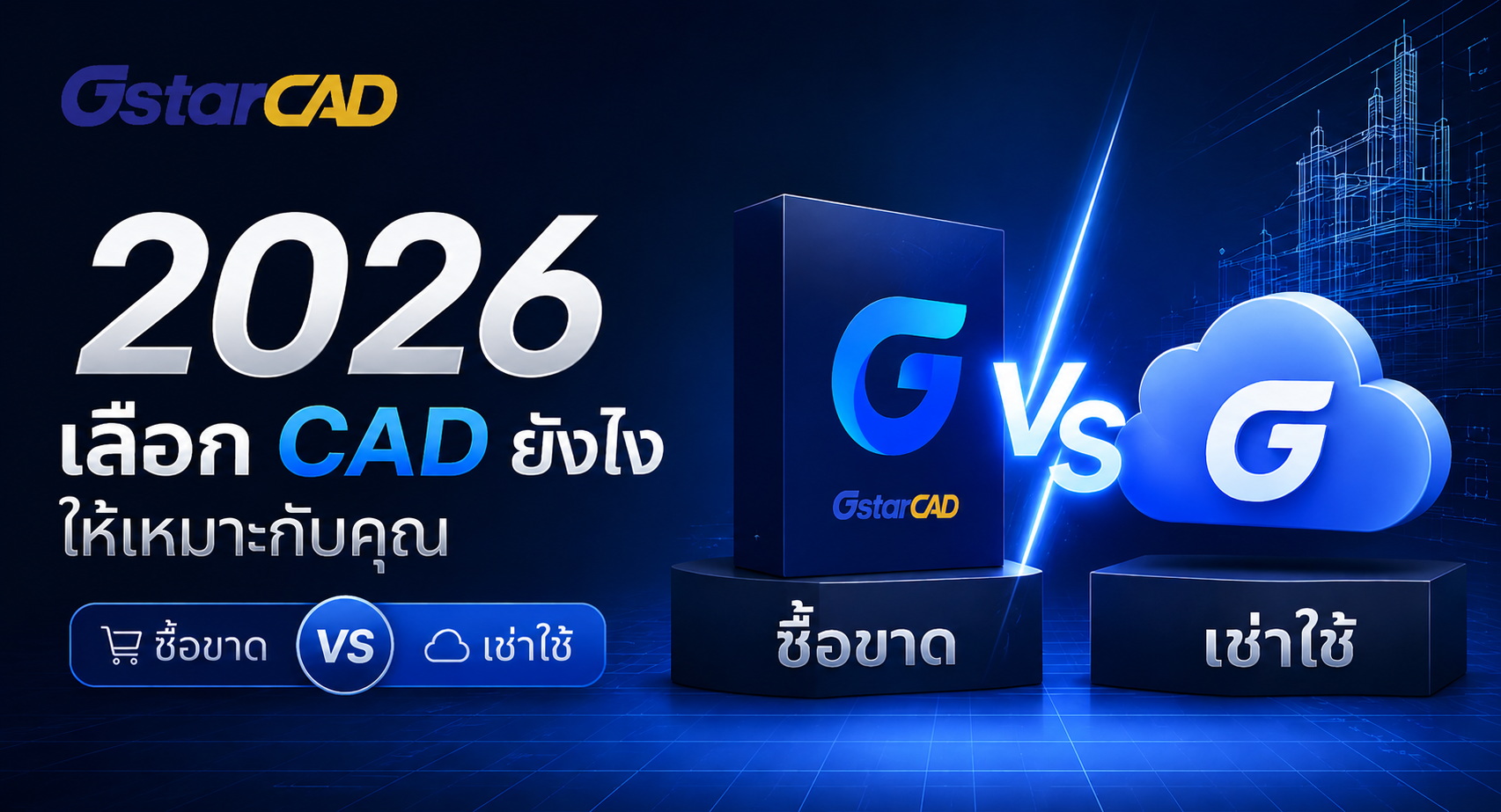 2026 เลือก CAD ยังไงให้เหมาะกับคุณ ซื้อขาด VS เช่าใช้